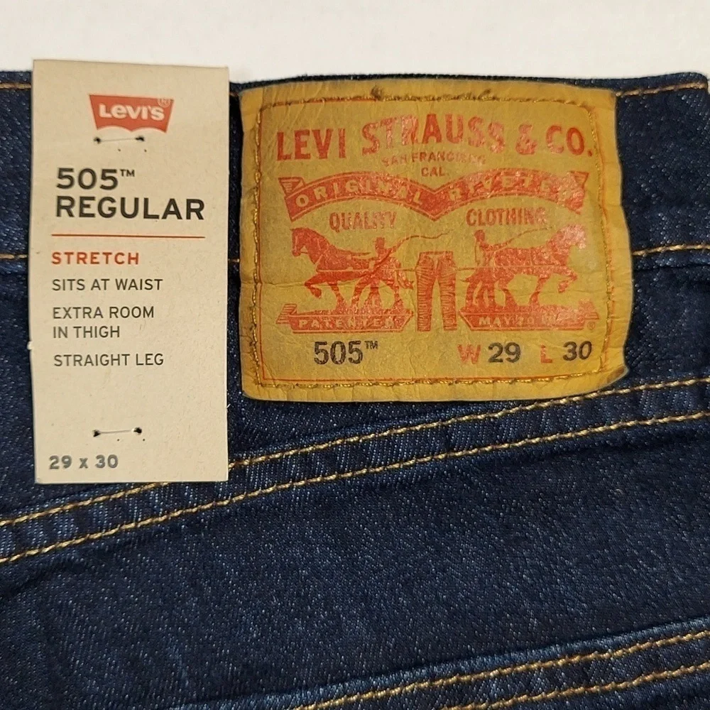 Men's 505 Regular Levi's Jeans Size  W29 L30 - Picture 4 of 9